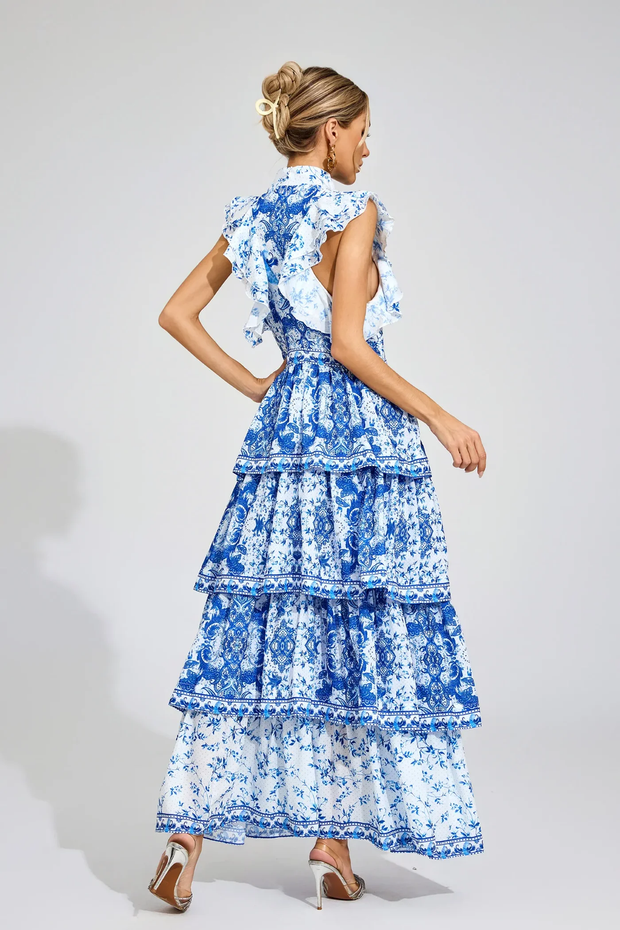 Sexy Turtleneck Printed Temperament Dress