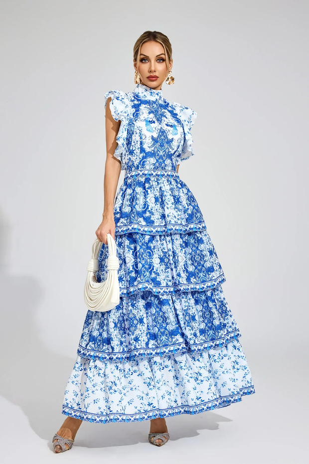 Sexy Turtleneck Printed Temperament Dress