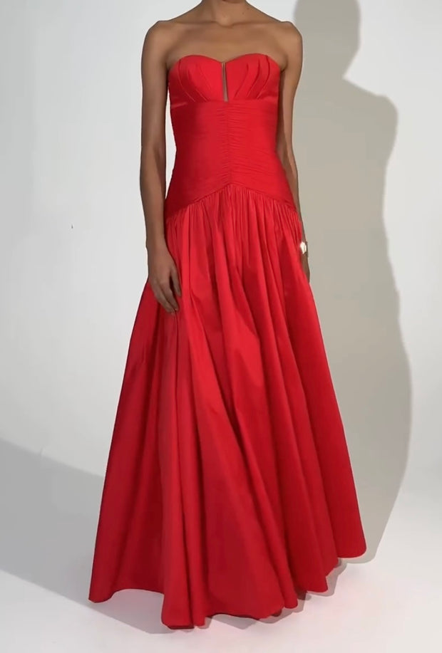 Sexy Red Tube Top Dress