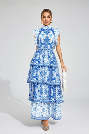 Sexy Turtleneck Printed Temperament Dress