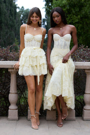 The Carolena Set in Transparent Yellow Lace