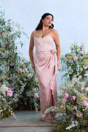 The June Dress in Light Pink Tapestry Rose