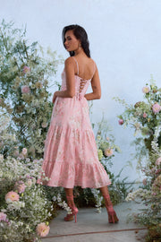 The Lorenza Dress in Light Pink Tapestry Rose