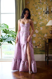 The Lucetta Dress in Orchid Baroque Floral