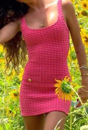 Fashion Texture Stretch Short Dress