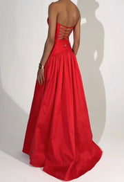 Sexy Red Tube Top Dress