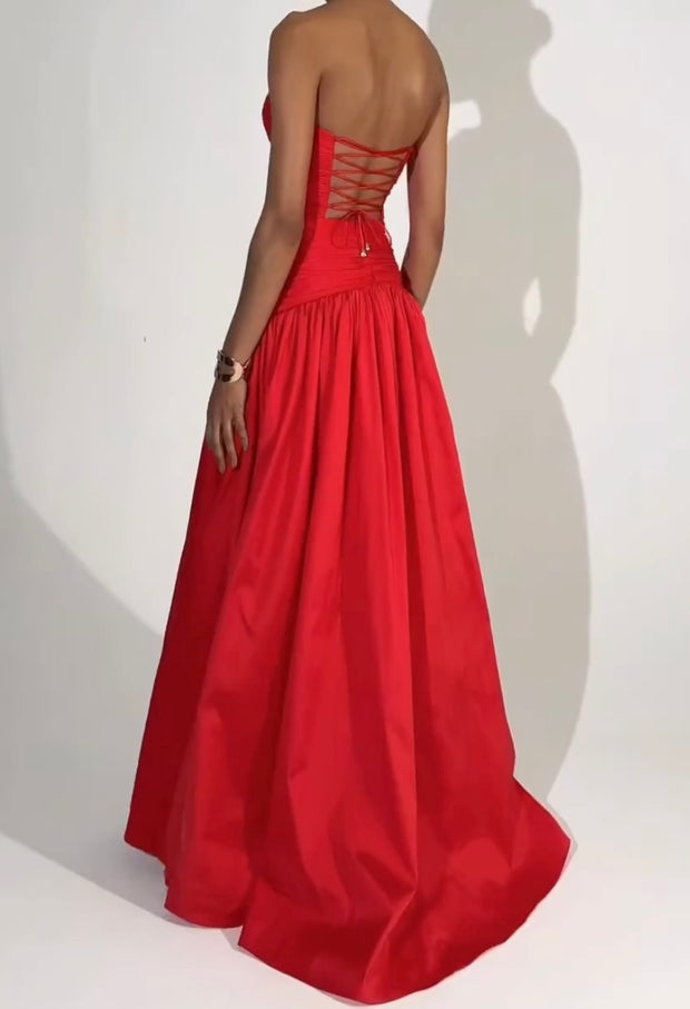 Sexy Red Tube Top Dress