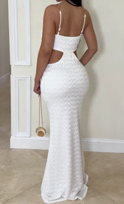 Sexy Spaghetti Straps Chest Wrap Hollow Waist Dress
