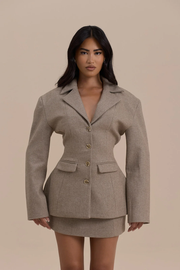 Fashion Casual Cool Lapel Suit Skirt