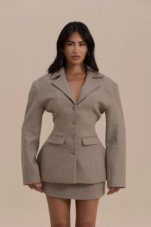 Fashion Casual Cool Lapel Suit Skirt