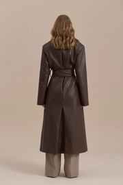 Fur Lapel High-Grade Leather Coat