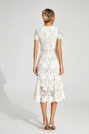 Sexy off-the-Shoulder Lace Hollow Dress